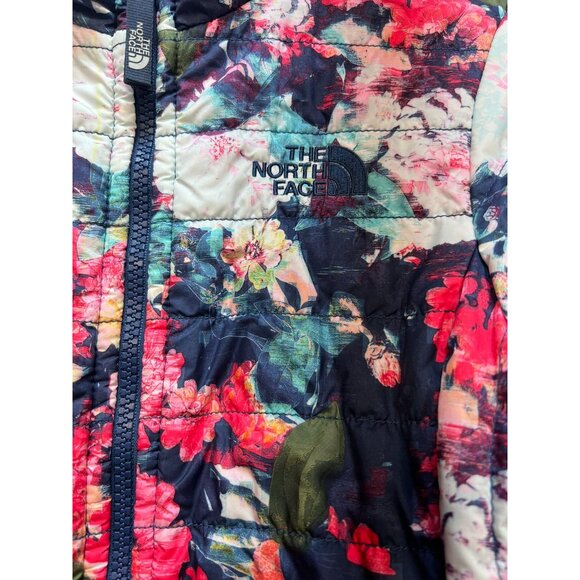 The North Face Girls Mossbud Reversible Puffer Long Sleeve Size M Multi Floral - Picture 10 of 16